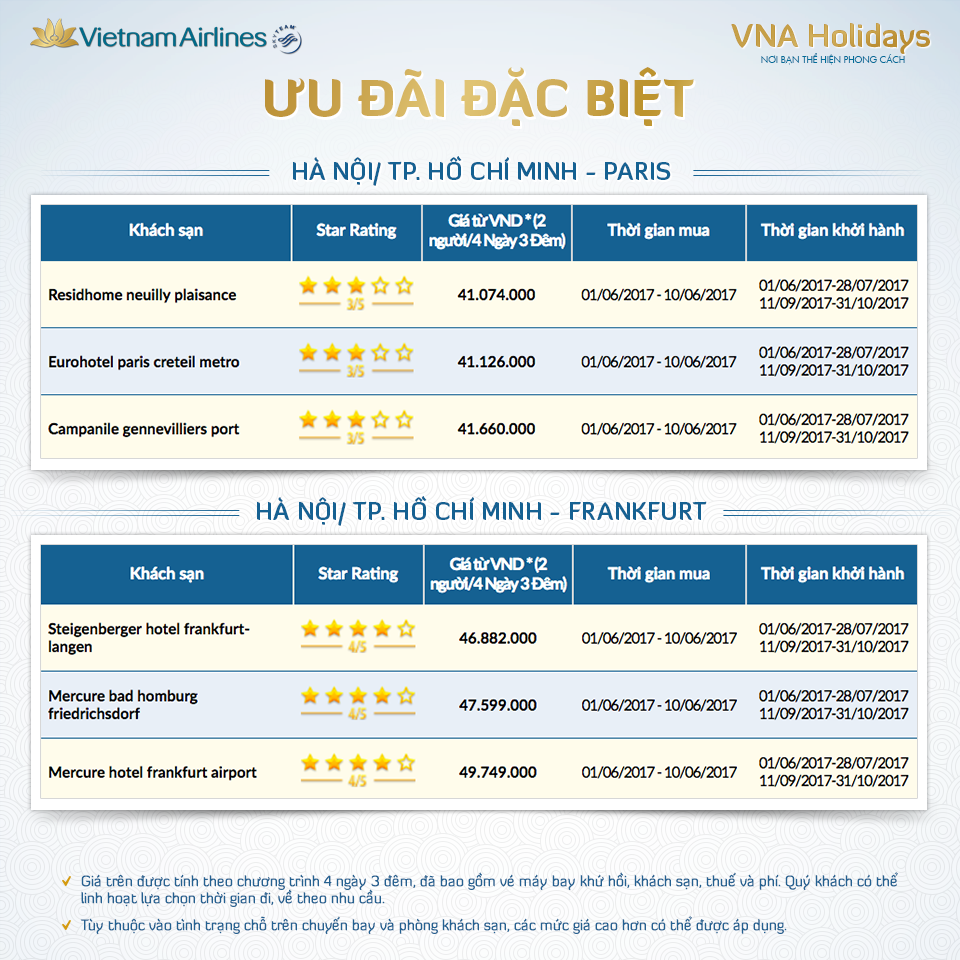 Combo vé máy bay khách sạn giá rẻ